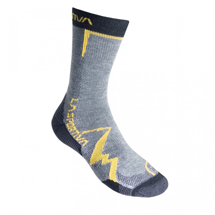 La Sportiva Mountain Socks - calze sportive estive - grigio-giallo